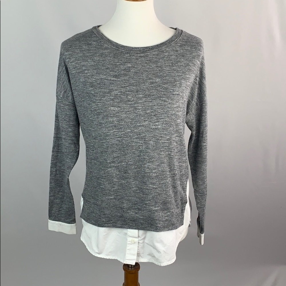 Loft Gray Layered Top